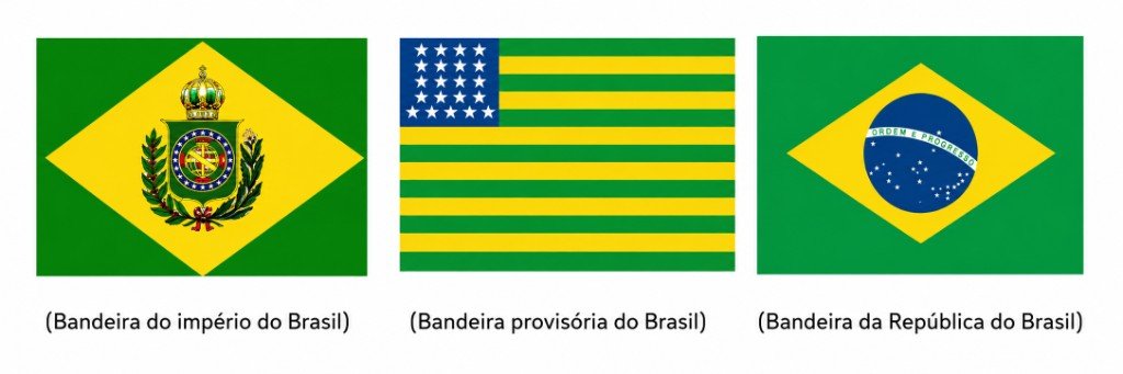 Bandeiras históricas do Brasil: Império, provisória e República